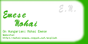 emese mohai business card